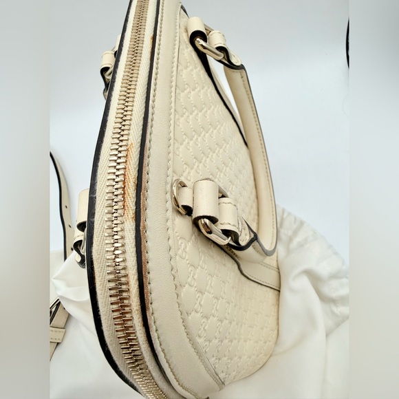 A Condition: Gucci Microguccissima Mini Dome Leather 2 way bag - Beige Ivory - Picture 9 of 10